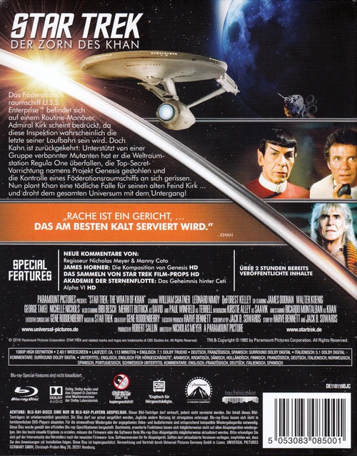Star Trek II: Der Zorn des Khan (Limited Steelbook Edition)