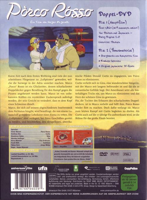 Pòrco Rósso (Studio Ghibli DVD Collection)