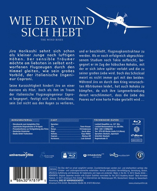 Wie der Wind sich hebt (Studio Ghibli Blu-ray Collection)